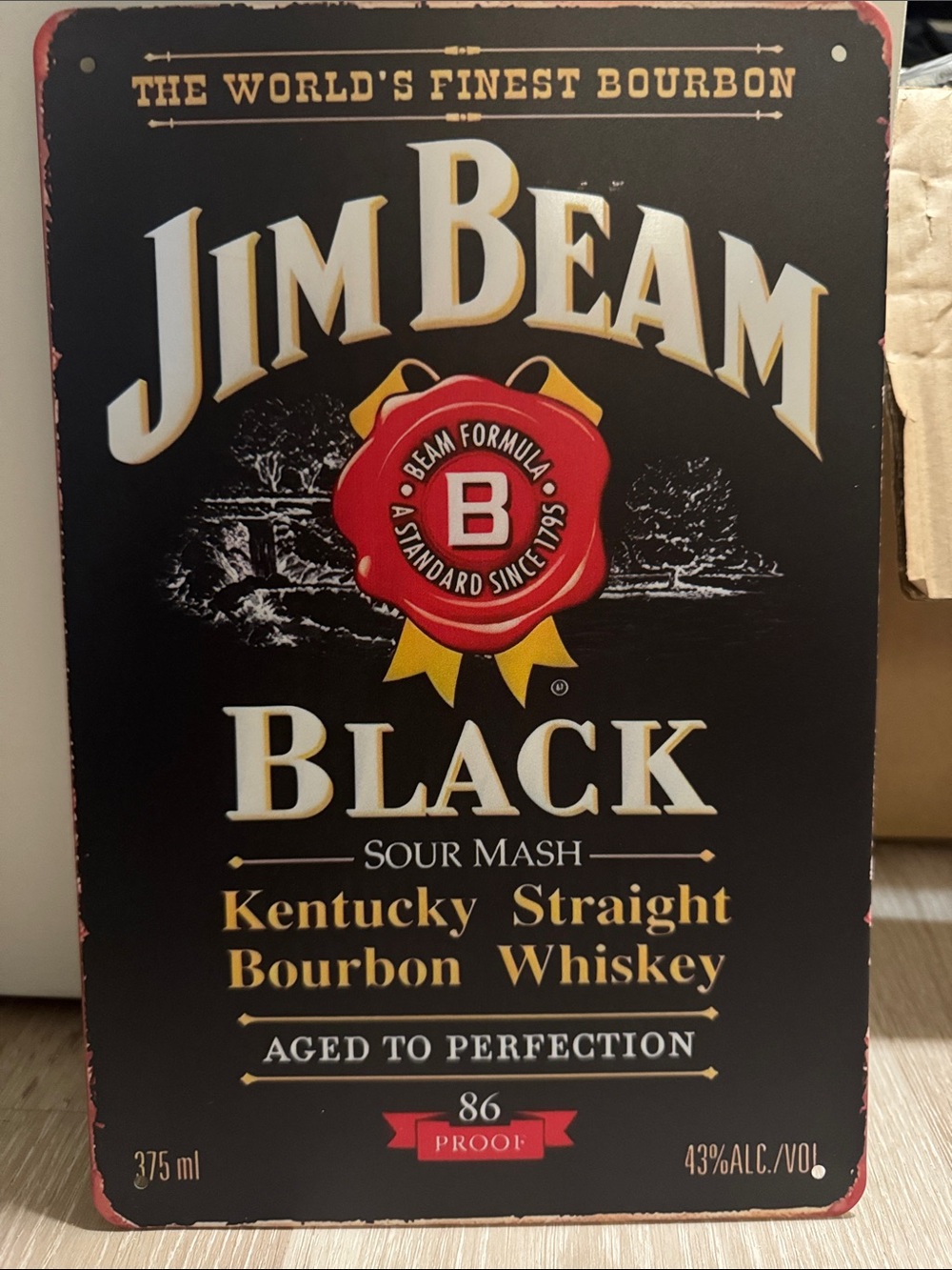 Jim Beam Vintage Metal Decor NEW 🏷️